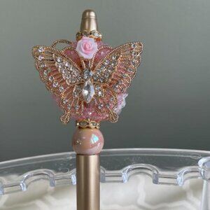Kitty / Butterfly Beaded Pen